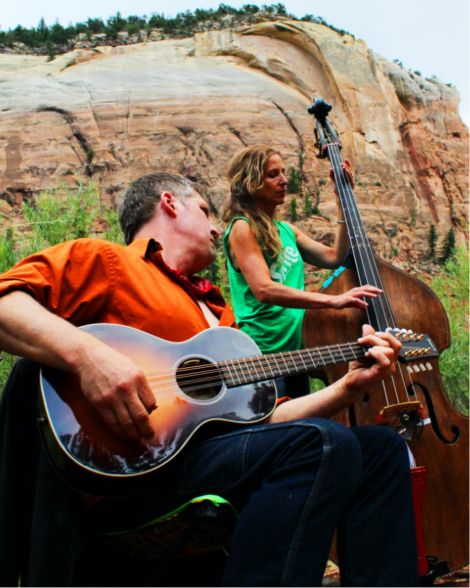 Musicians playing during white water rafting new mexico