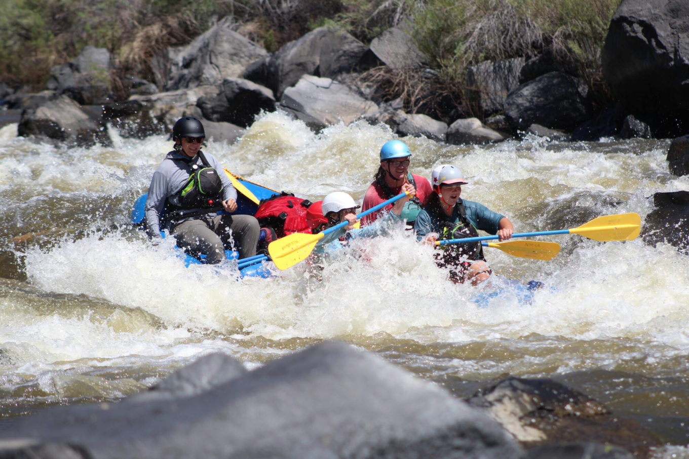 action image of the Razorblades whitewater rafting trip