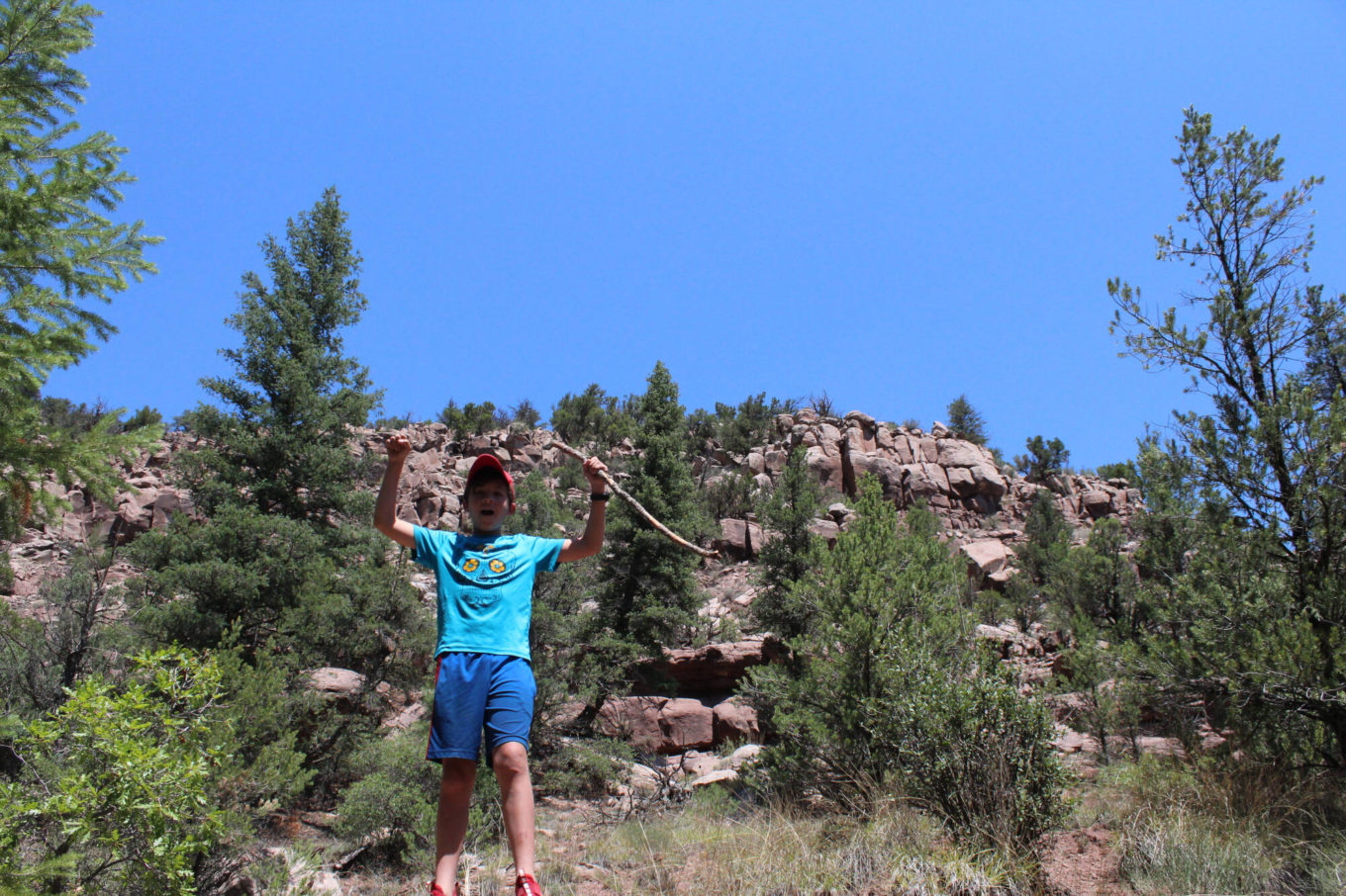 Boy on the Chama river rafting trip