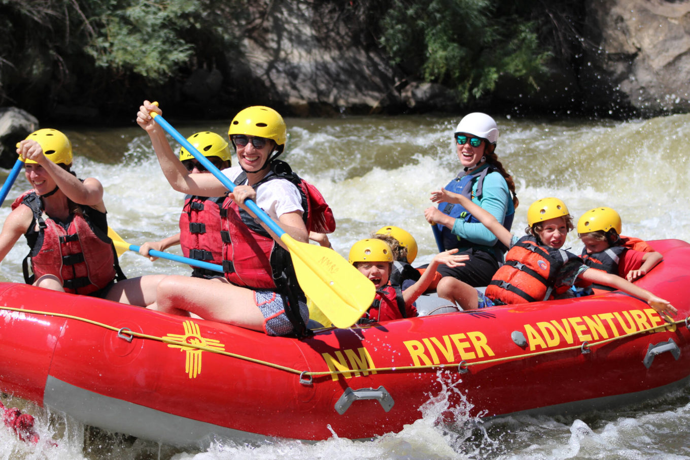 Family on a rio grande float trip