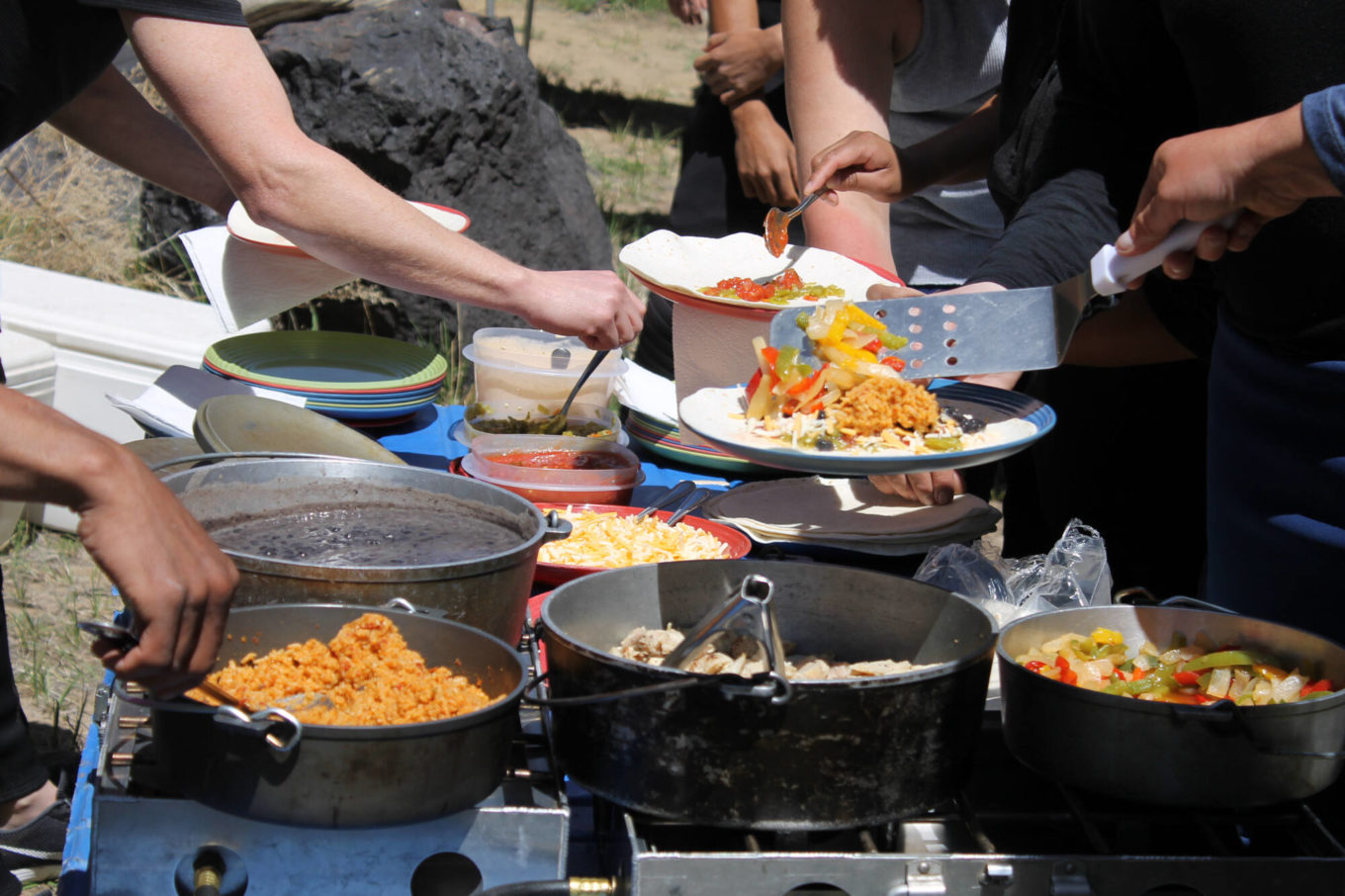 Food during 2 day kayaking lessons