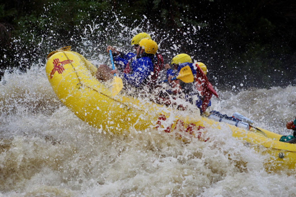 rafting through the Racecourse section of the rio grande