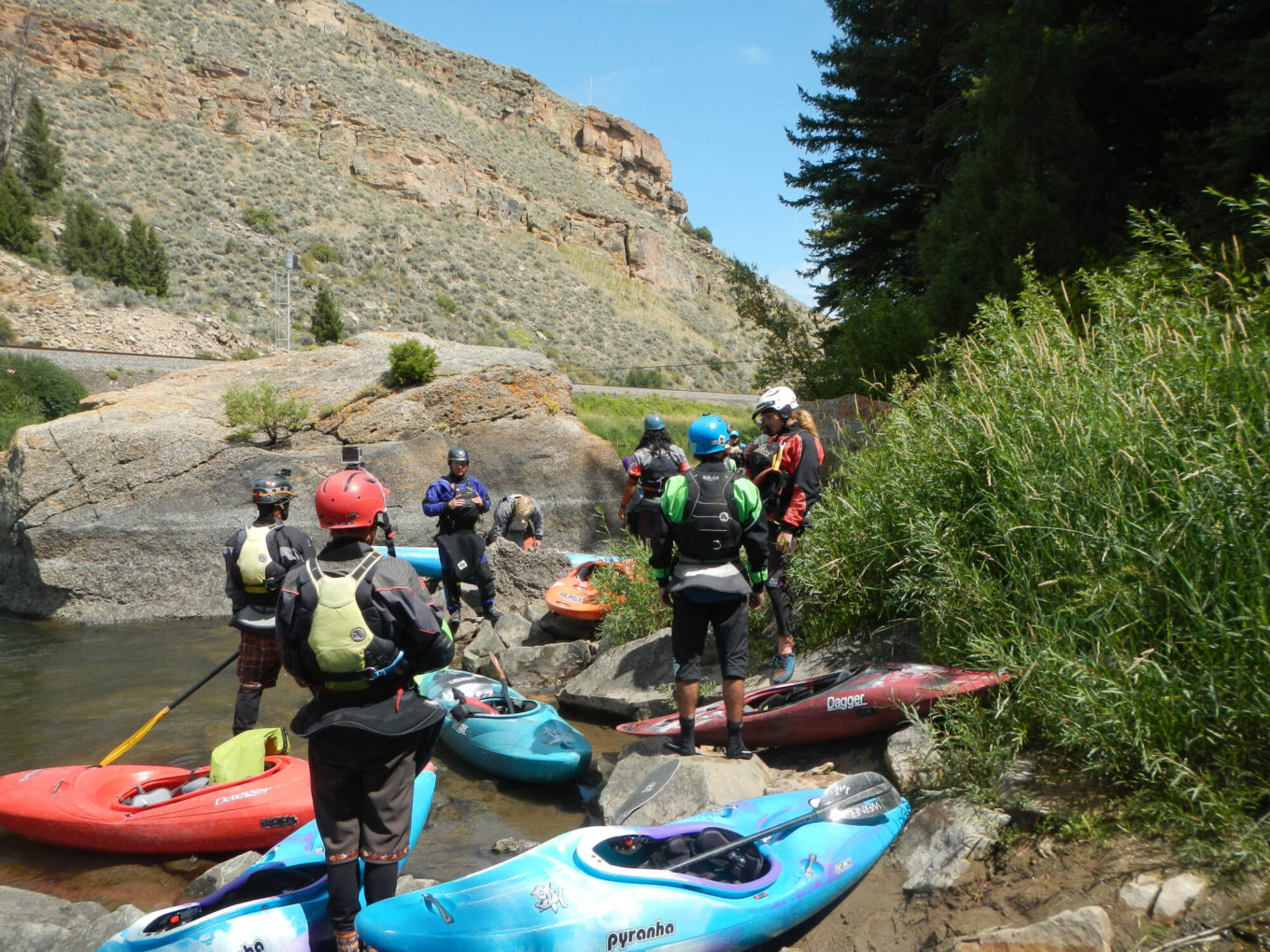 Kayaking instruction during 3 day whitewater trip on the rio chama