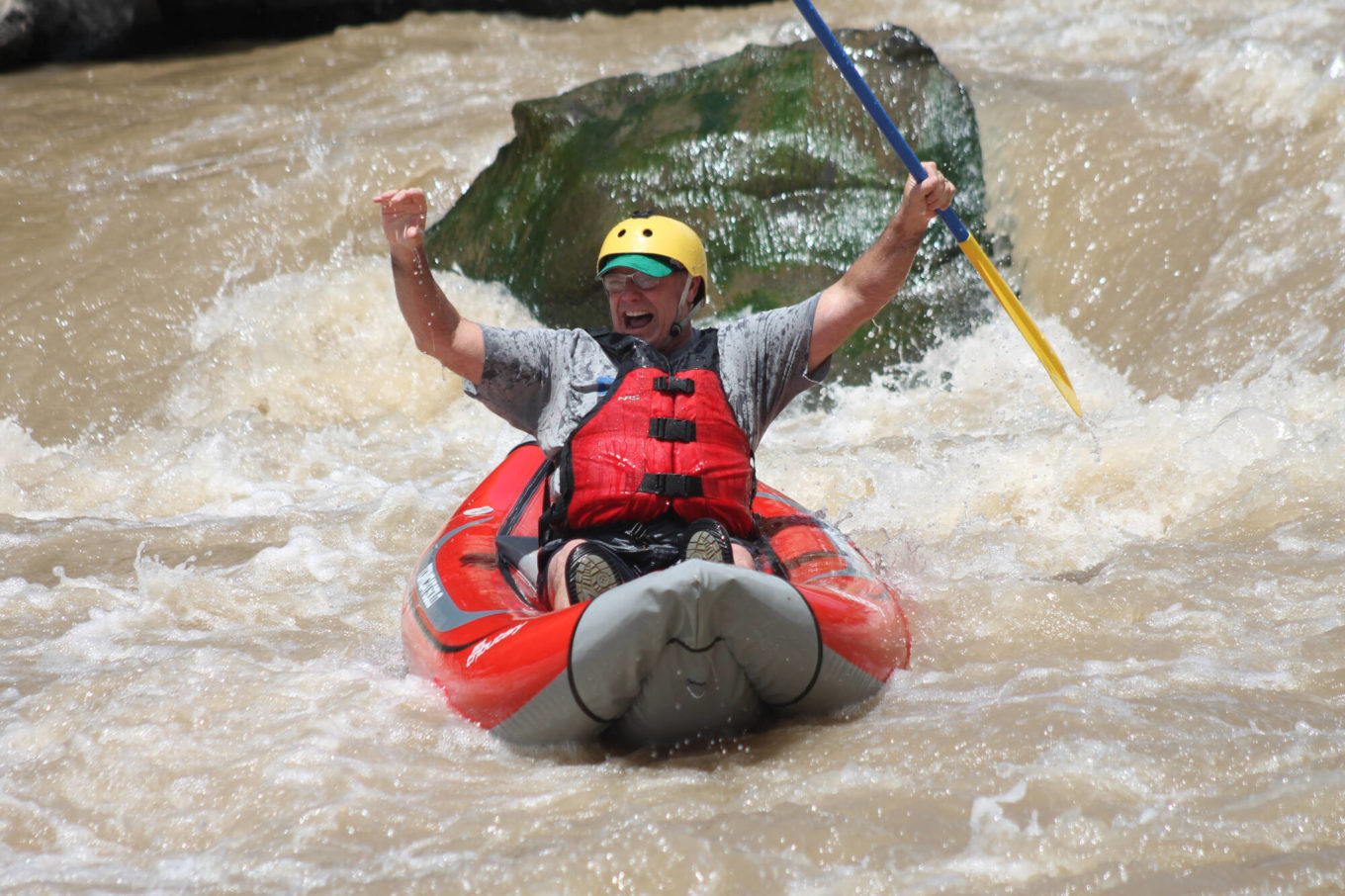 kayaking through rapids in new mexico