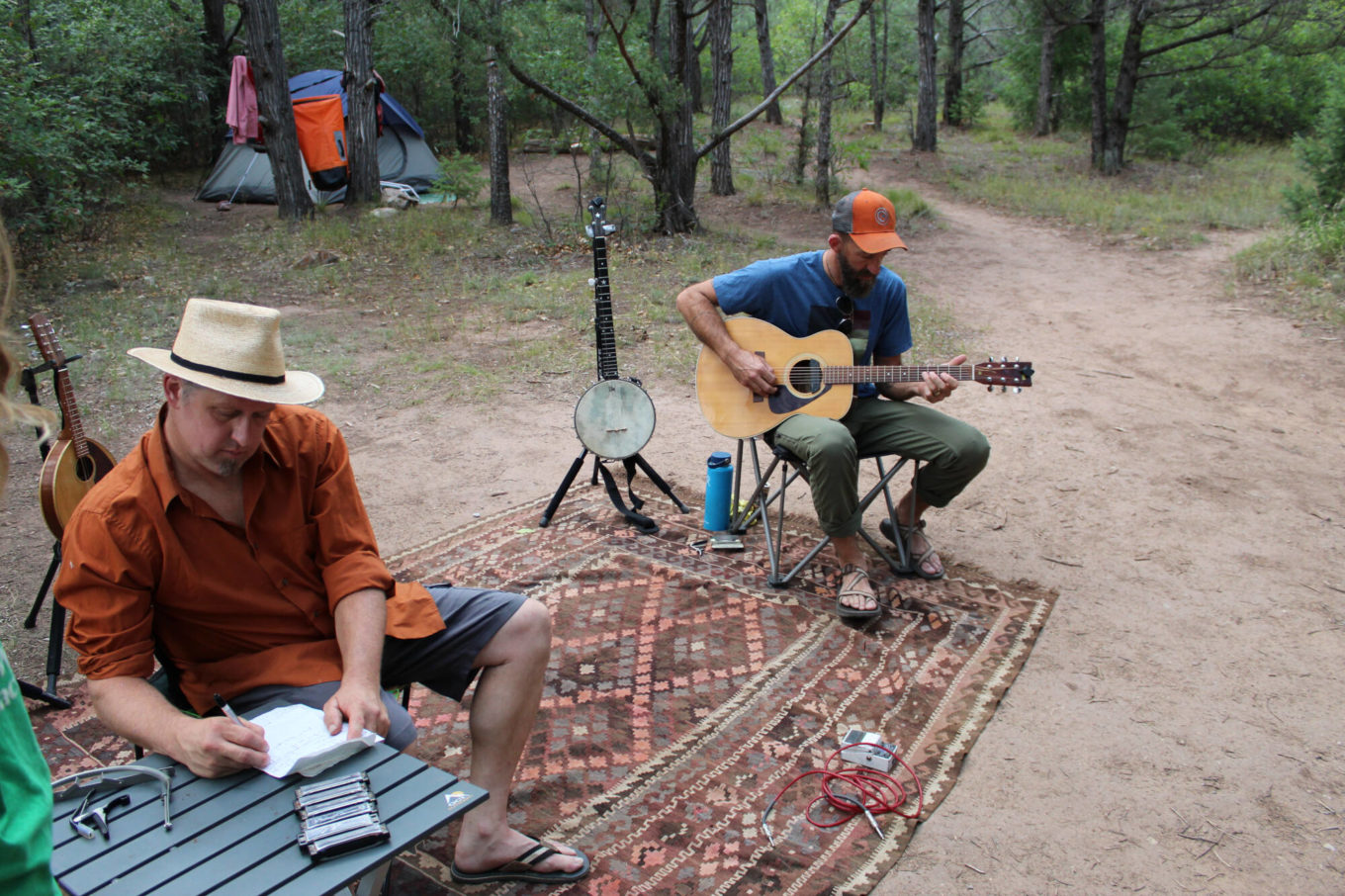 Music during the rio chama river trip