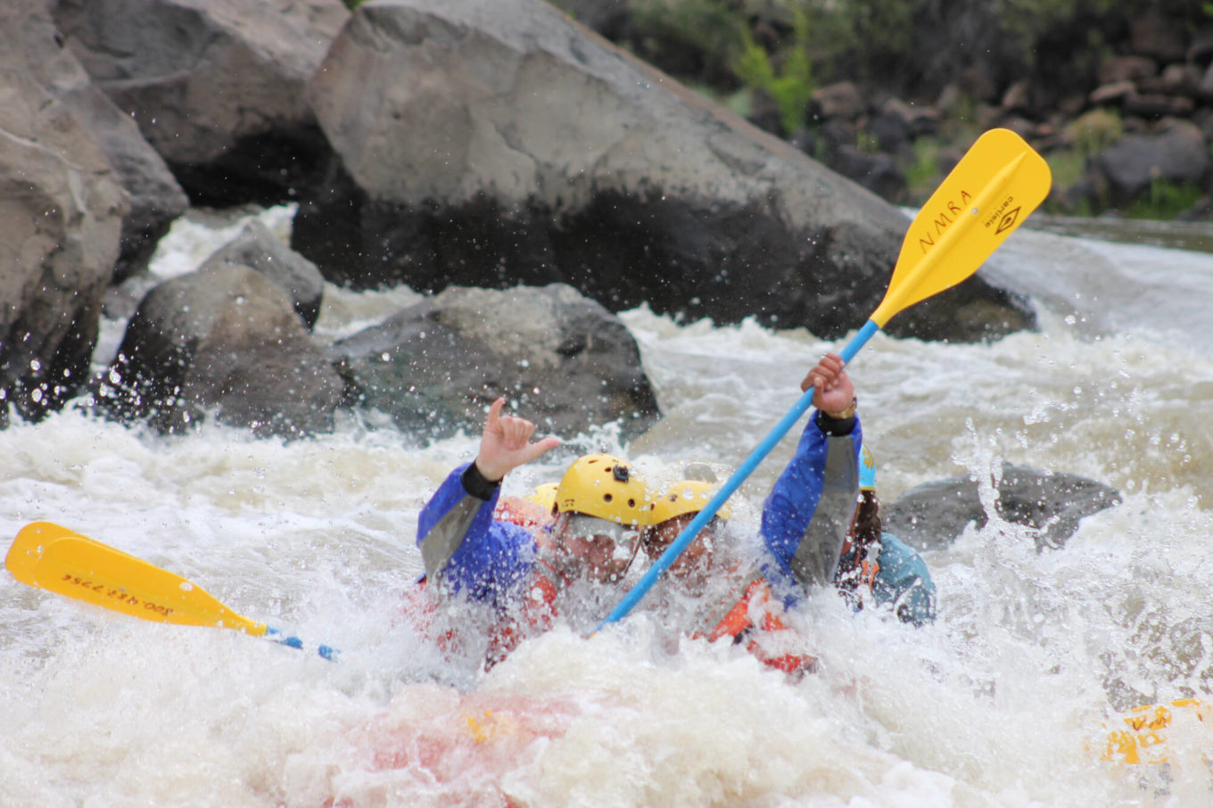 People on a Toas Box rafting trip