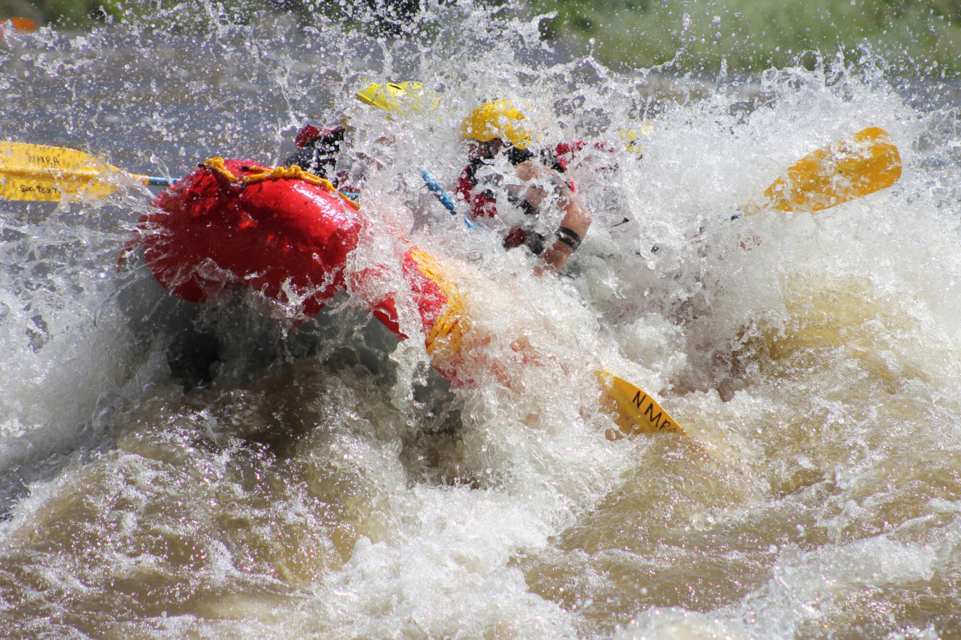 Rafters going on the Rio grande in white water