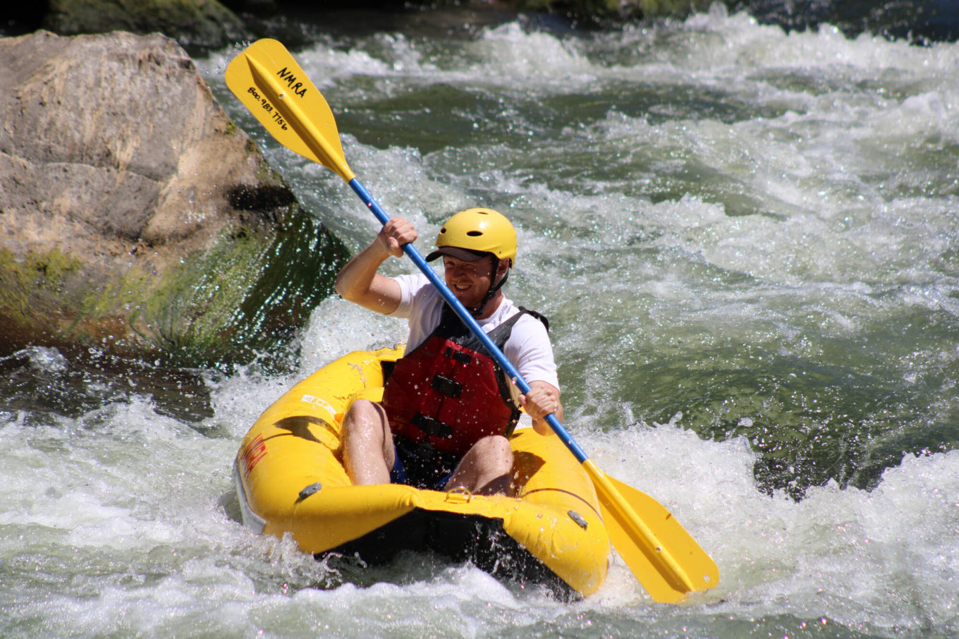 Taos Box inflatable Kayaking guided trip in new mexico