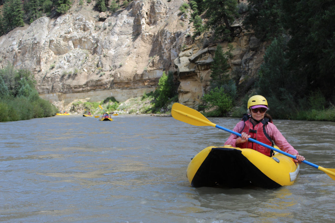 Woman kayaking on the rio chama