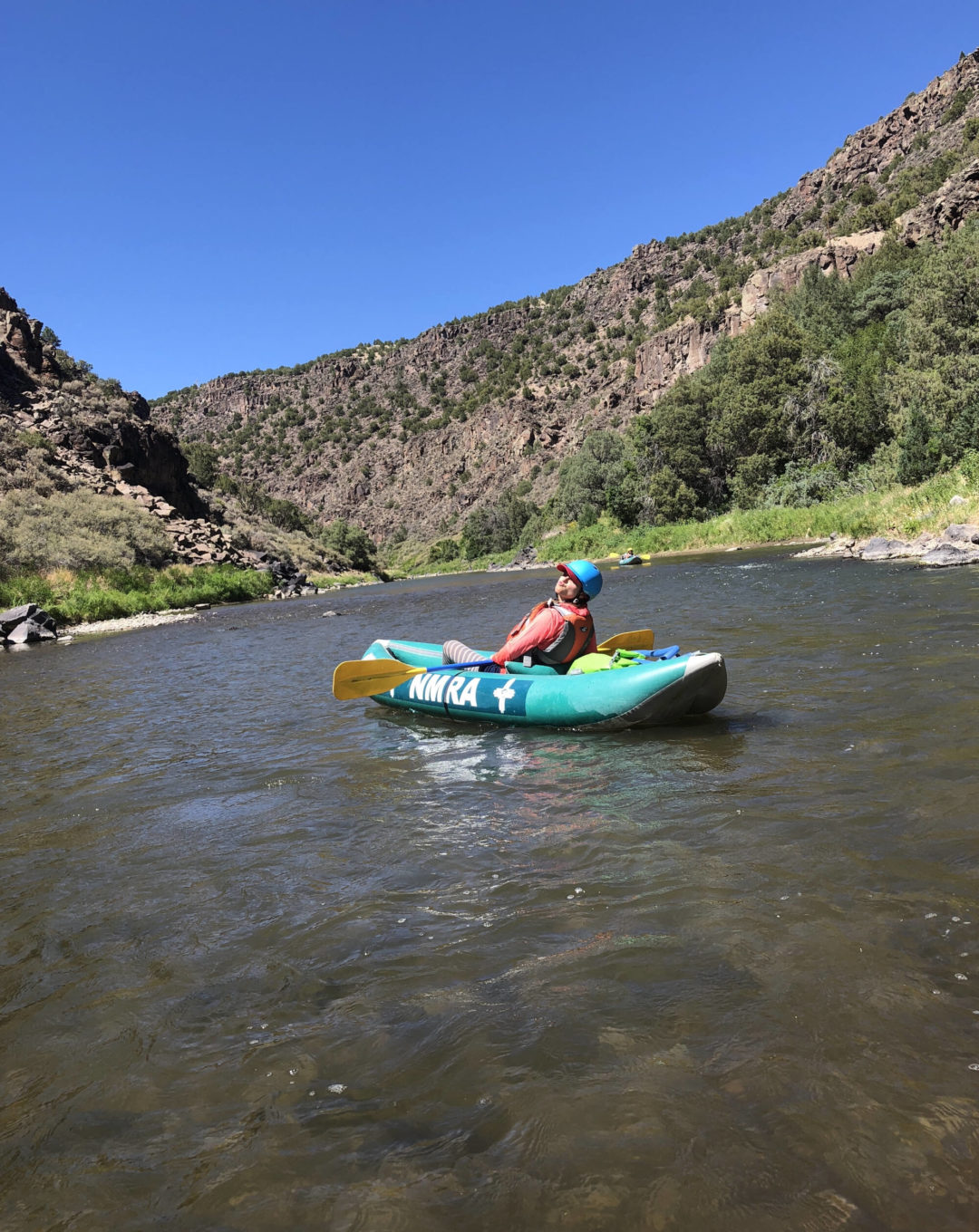Kayaking during rio grande river trip