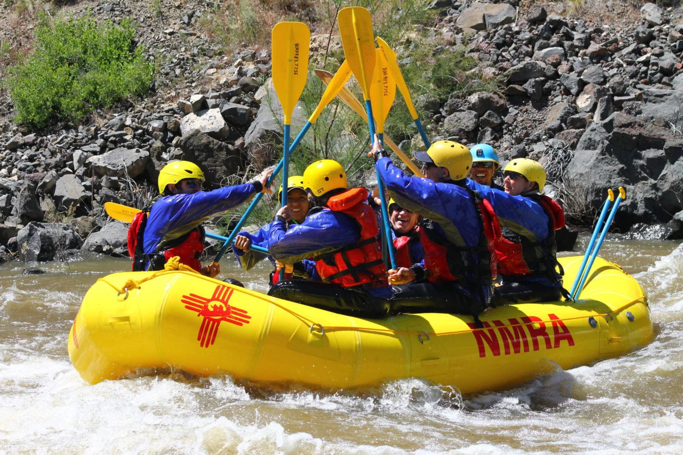 Rafting during new mexico wine tour and school retreats