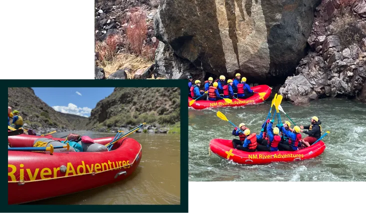 Rafting on calm river