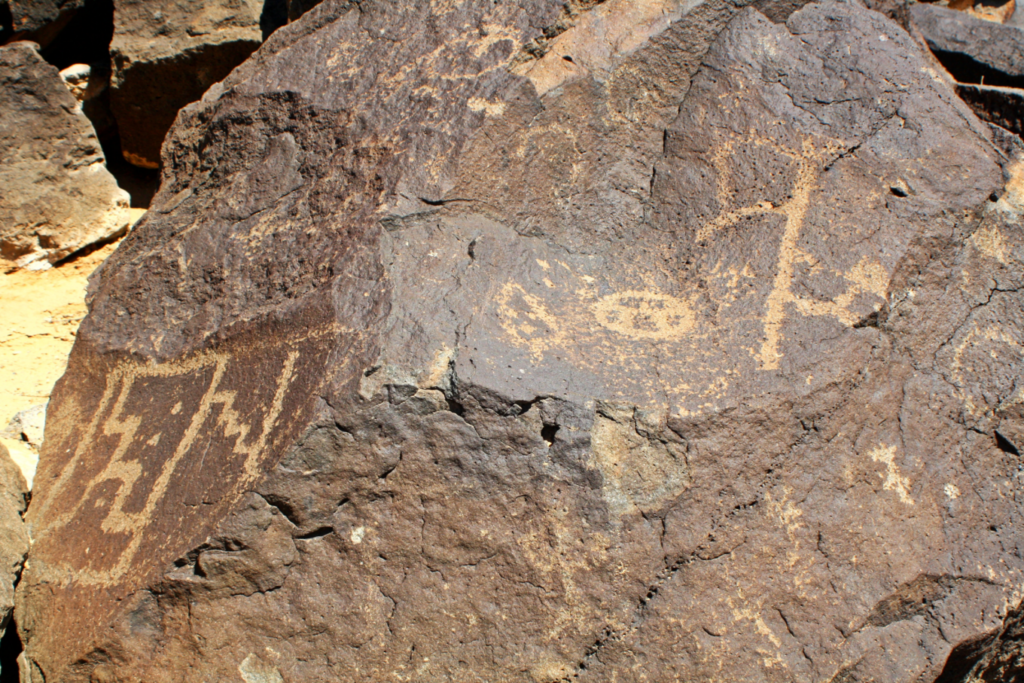 Petroglyph National Monument on road trip to Santa Fe from Las Vegas