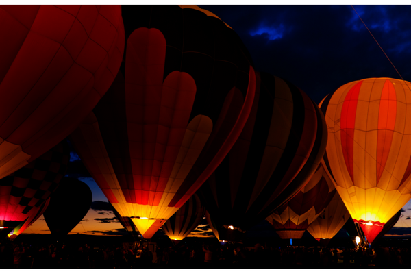 albuquerque hot air balloon fiesta at dawn
