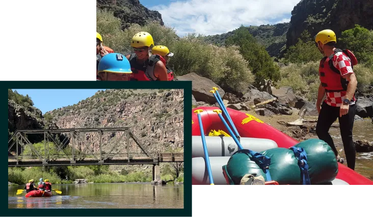 Rafting on calm river